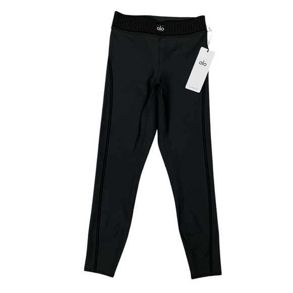 NWT Alo Yoga Airlift High Waist 7/8 Line Up Legging size Small in Black - Picture 4 of 8